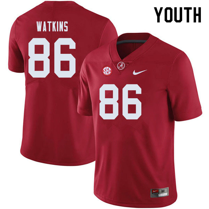 Alabama Crimson Tide Youth Quindarius Watkins #86 Crimson NCAA Nike Authentic Stitched 2019 College Football Jersey QV16Y44EJ